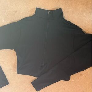 Varsity Black Long Sleeve Kids Top